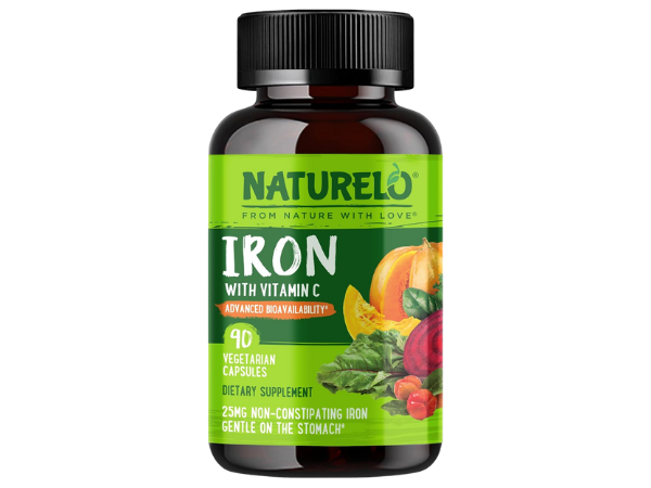 NATURELO Vegan Iron — Iron + Vitamin C + Whole-Food Ingredients