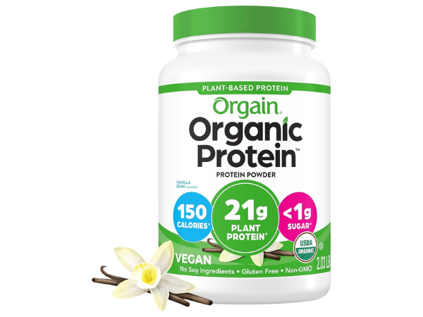 Orgain Organic Vegan 21g Protein Powder, Vanilla Bean